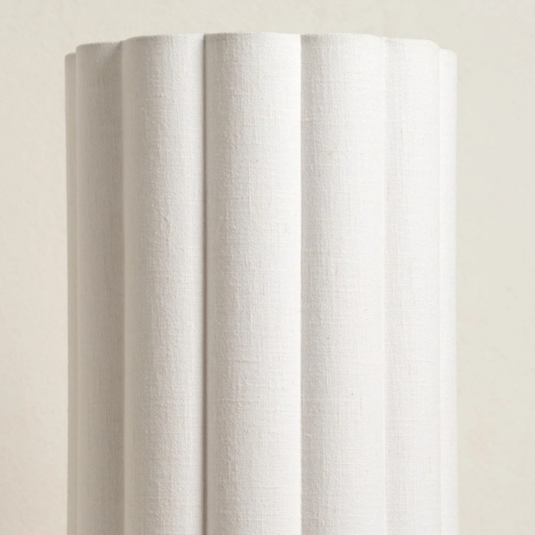 Linbron Modern Fabric Shade Table Lamp with Wood Base - Soft Ambient Lighting for Bedroom or Living Room T647
