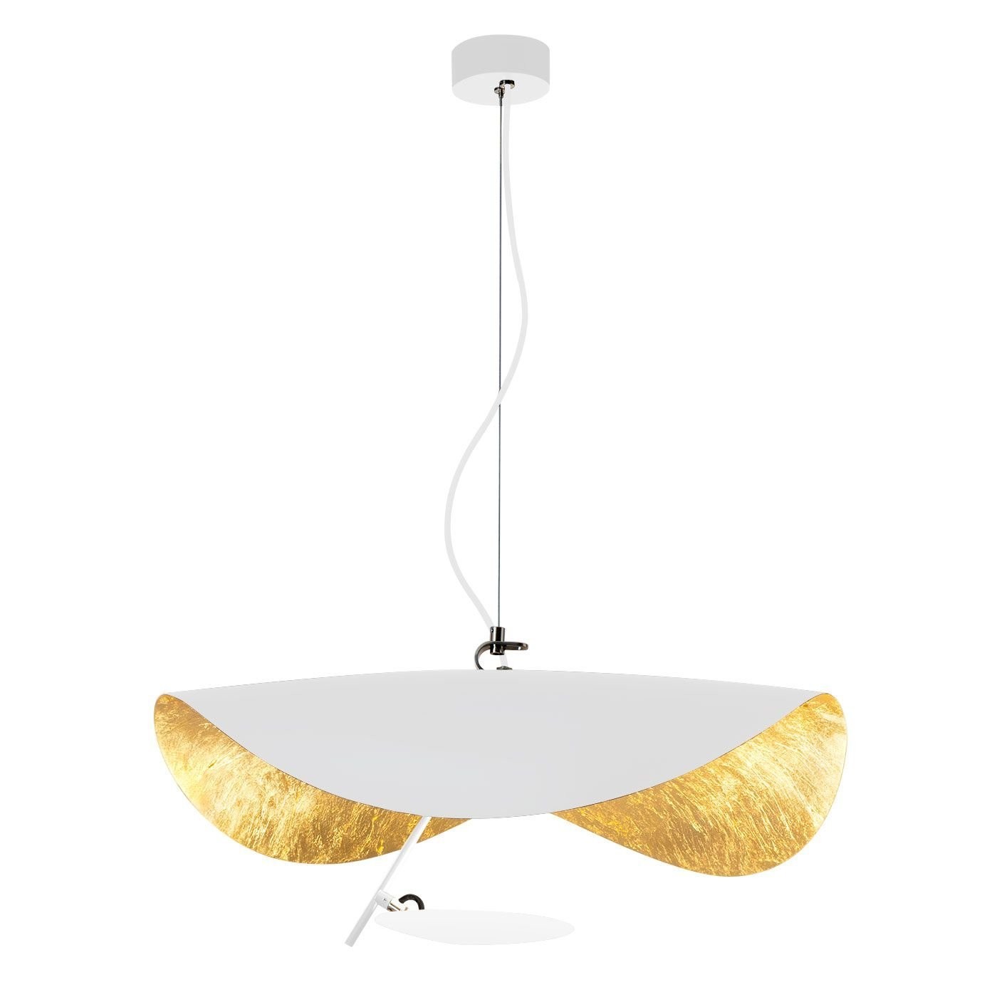 Modern Foil Curved Metal LED Pendant / Ceiling light for Bedroom