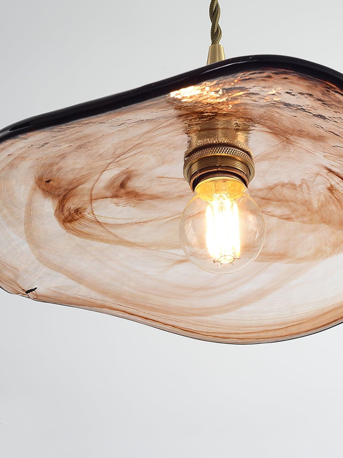 Flower Petal Glass Pendant Light M474