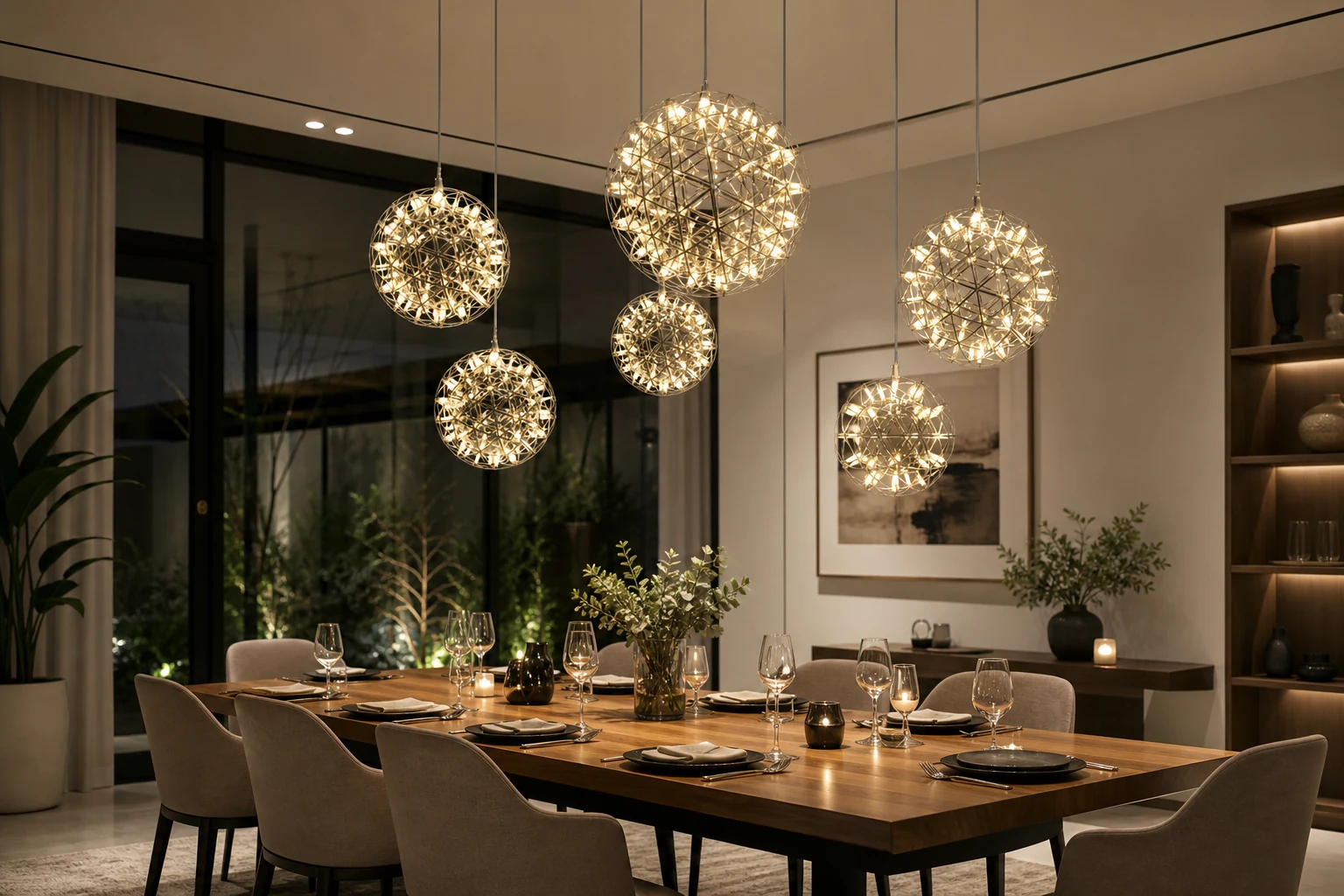 Lampa wisząca Firework Ball w stylu życia we wnętrzach
