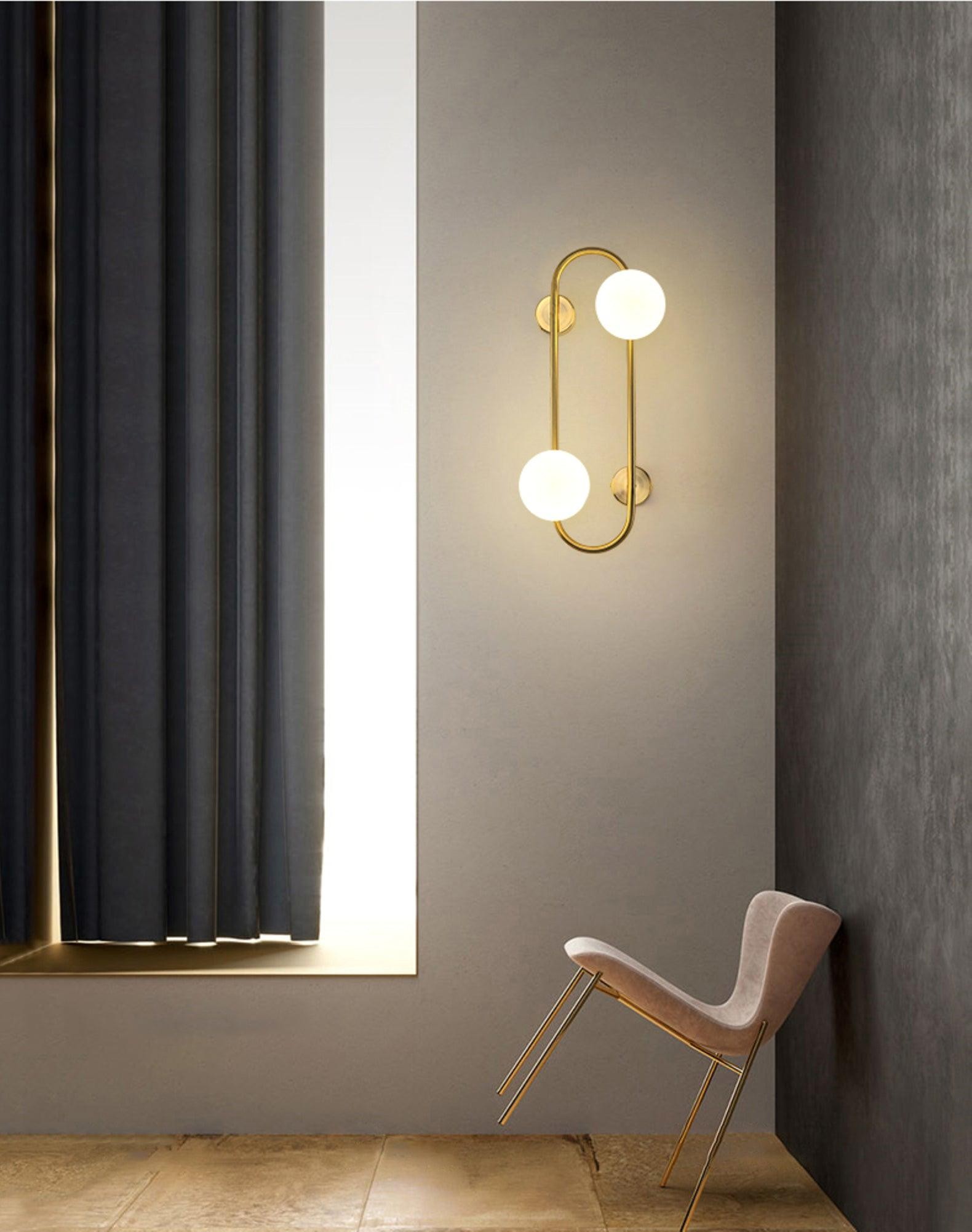 Nordic Modern Geometric Glass Globe Wall Lamp M489