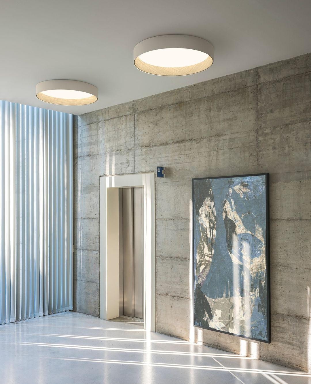 Japanese Minimalist Creative Wood Grain Round LED Ceiling Lamp M427