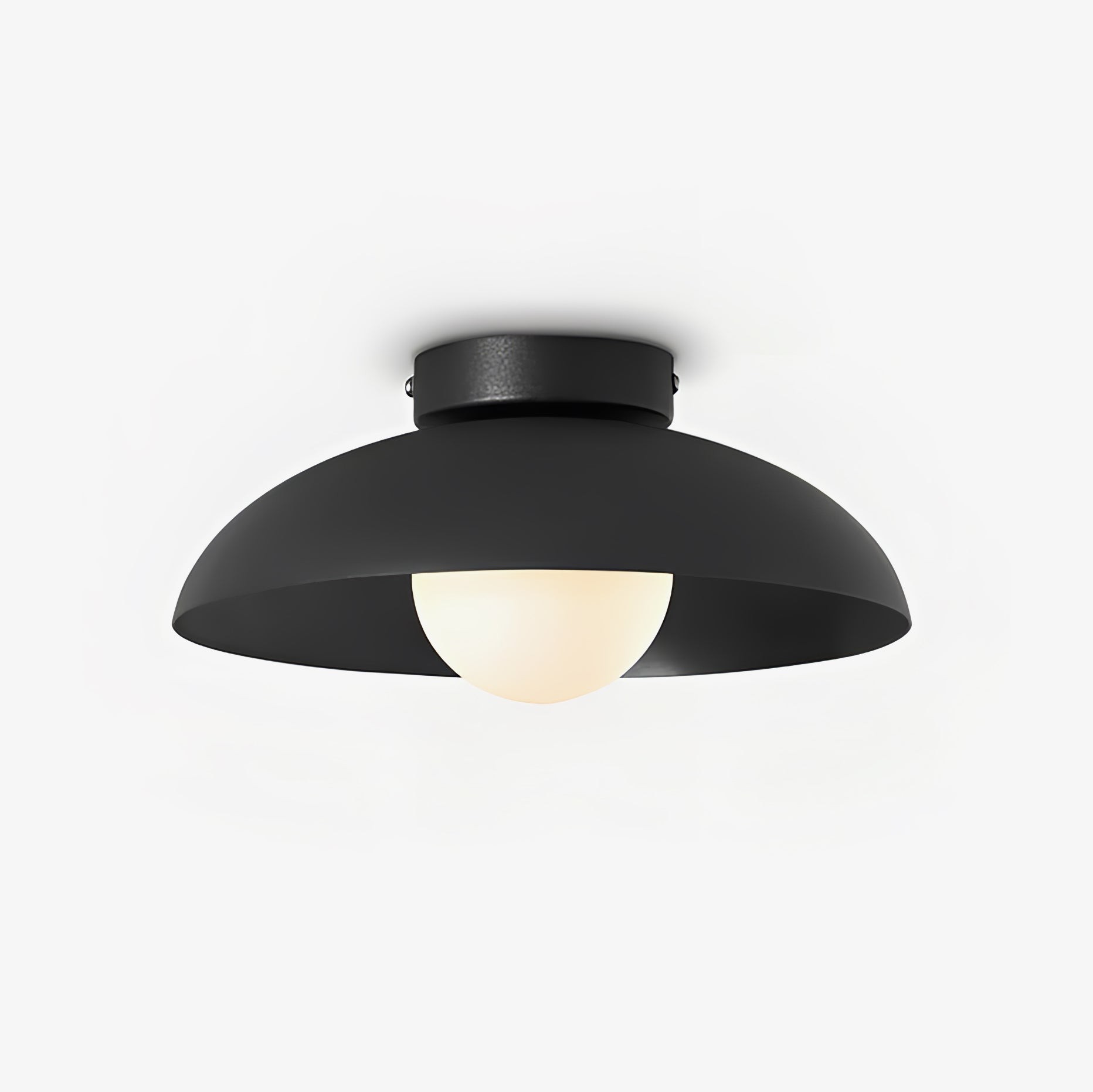 Matte Black Glass Dome Ceiling Lamp M553
