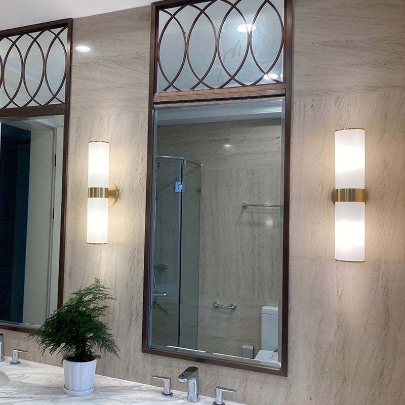 Modern Double Head Metal Brass Stone Vanity Wall Lamp M167