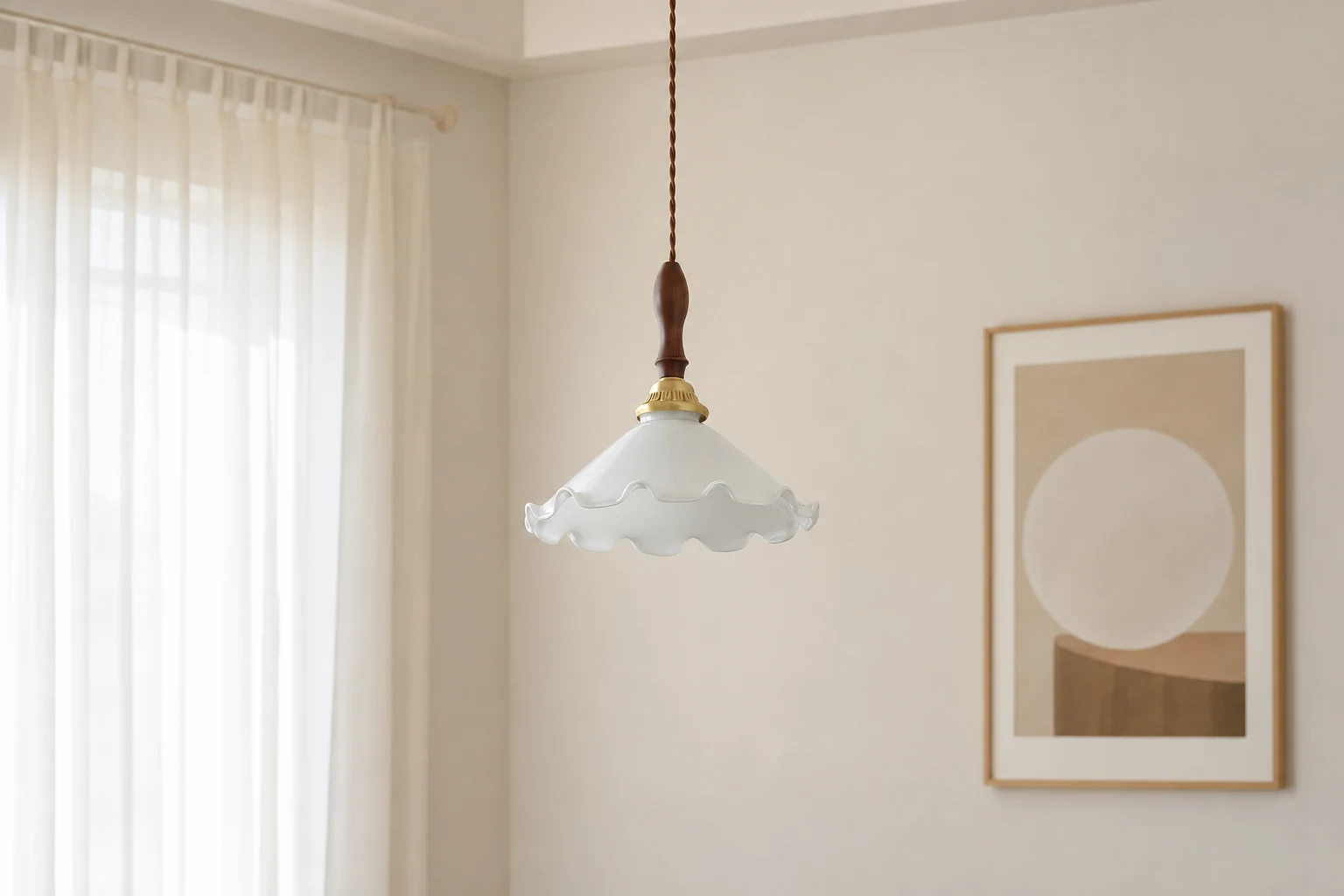 Lampa wisząca Mleczny Kwiat M354 w scenie lifestylowej