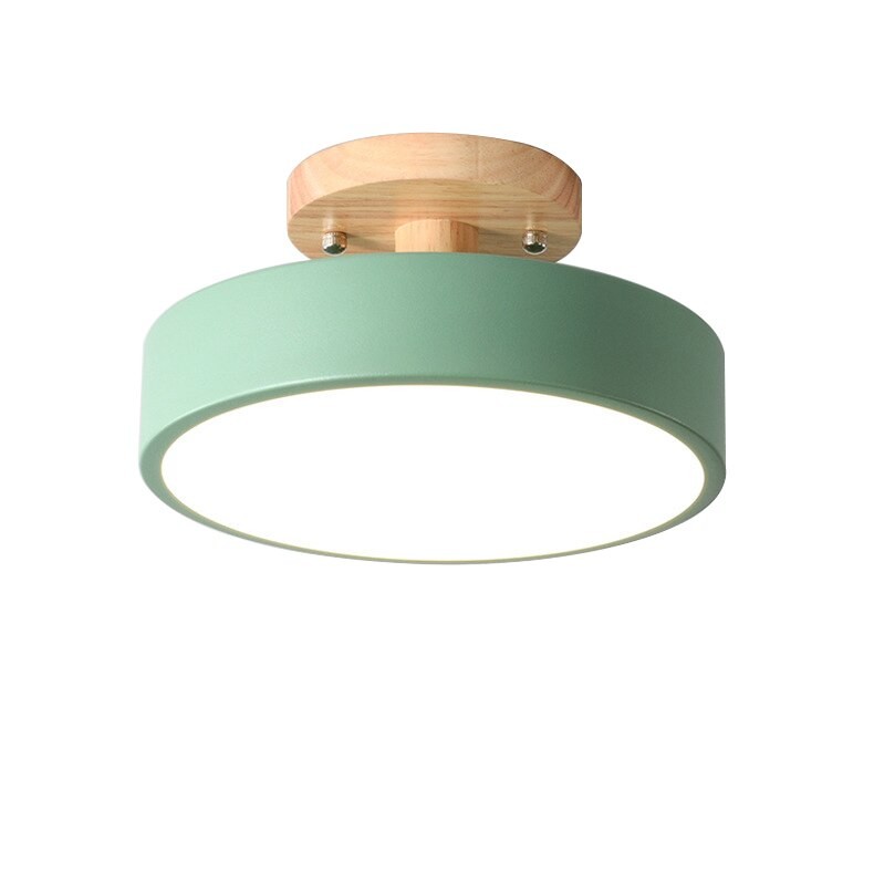Nordic Macaroon Wooden Round Ceiling Lamp S82