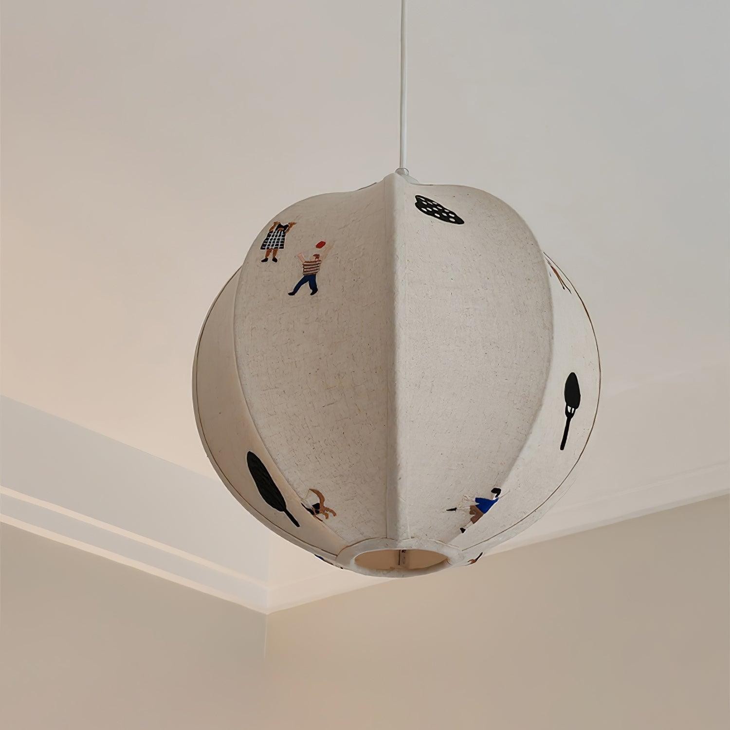 Park Embroidered Textile Pendant Lamp M442