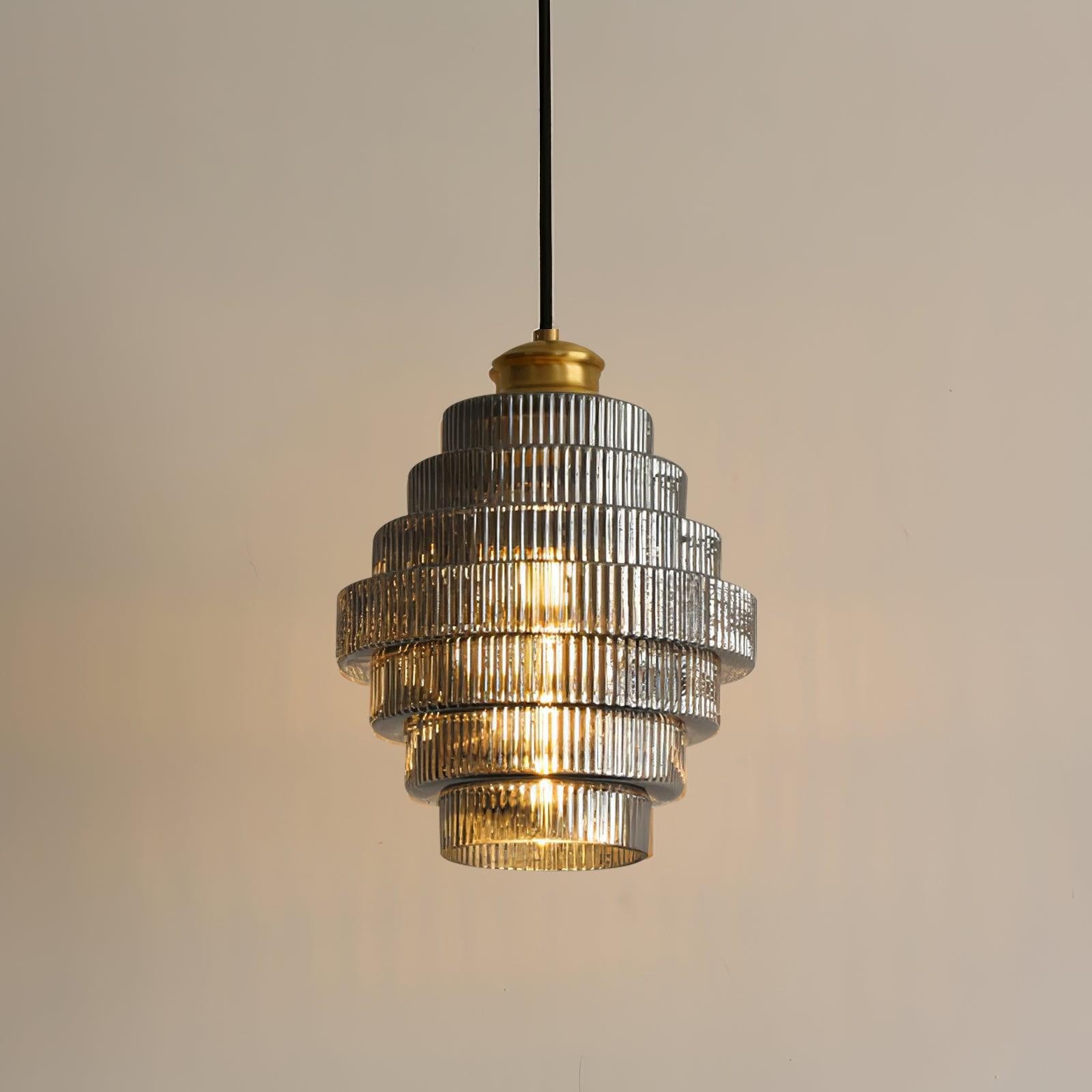 Modern Creative Pleated Design Glass Pendant Lamp M147
