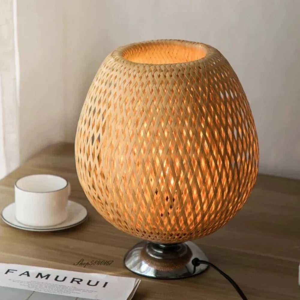 Handcrafted Sustainable Bamboo Table Lamp D847