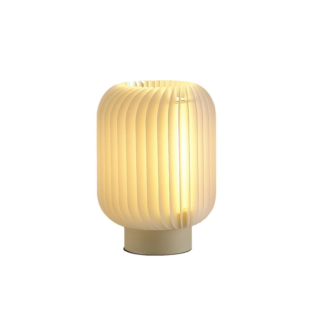 Round Translucent Pleated Table Lamp Suitable For Living Room M32