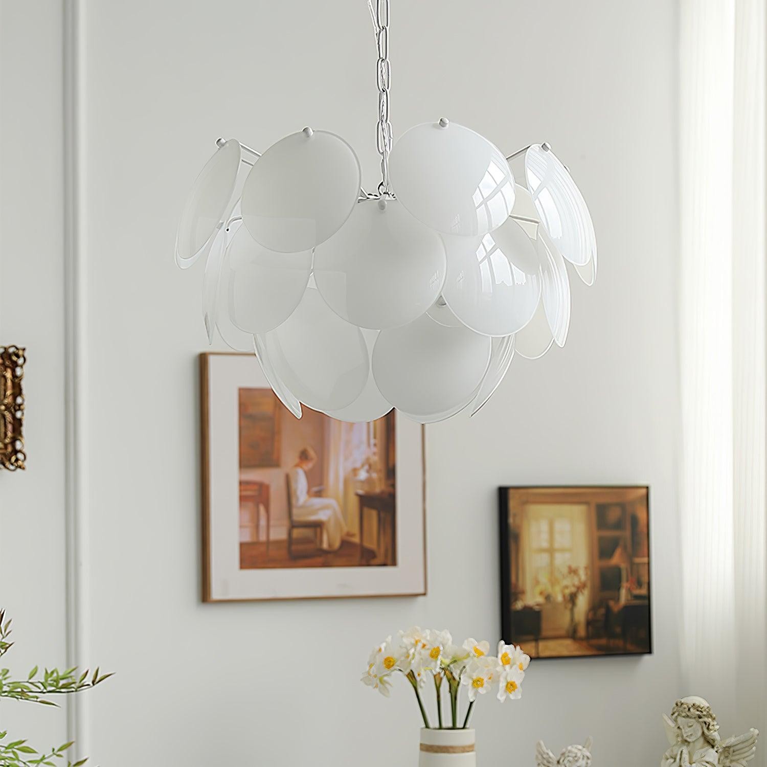 Luxury Fashion Luminous Petal Glass Chandelier M54
