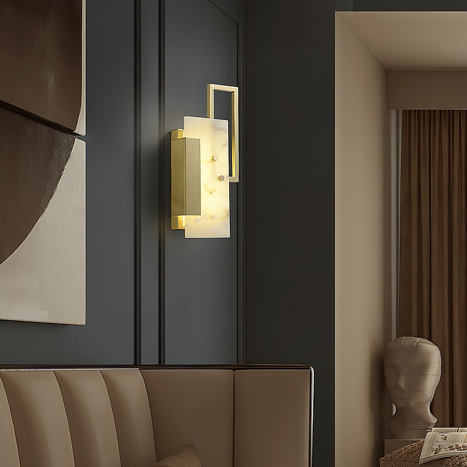 Althea Alabaster Wall Sconce D396