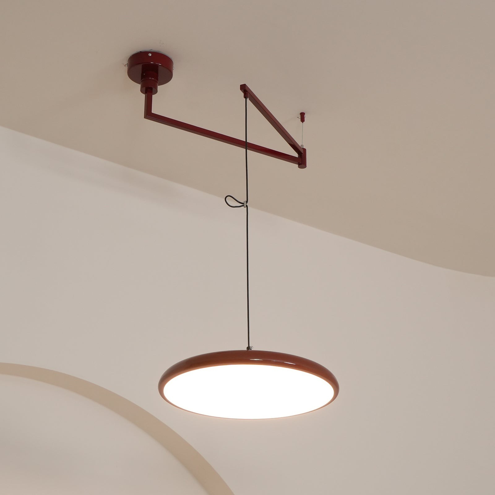 Simple Modern Adjustable Swing Arm Disc Pendant Lamp M110