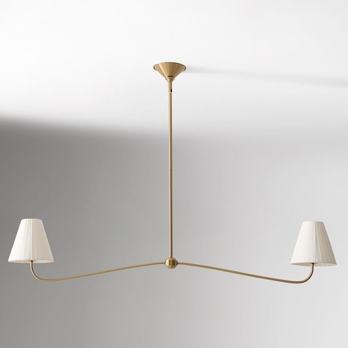Fibura Elegant Linen Shade Chandelier – Modern Design for Living Room & Office T247
