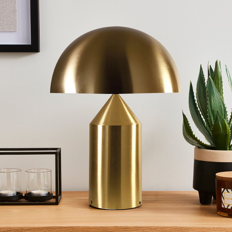 Modern Mushroom Metal Table Lamp for Bedroom