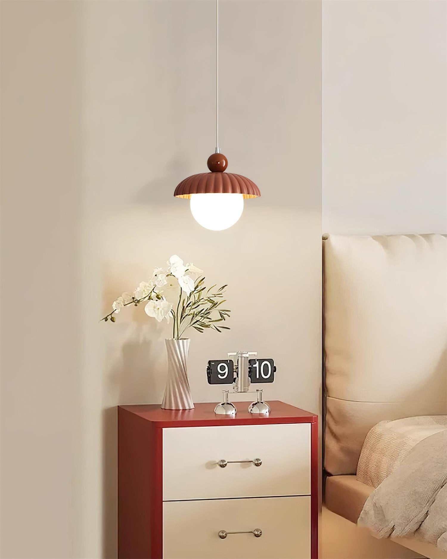 Creative Spherical Straw Hat Vertical Line Pendant Lamp M292