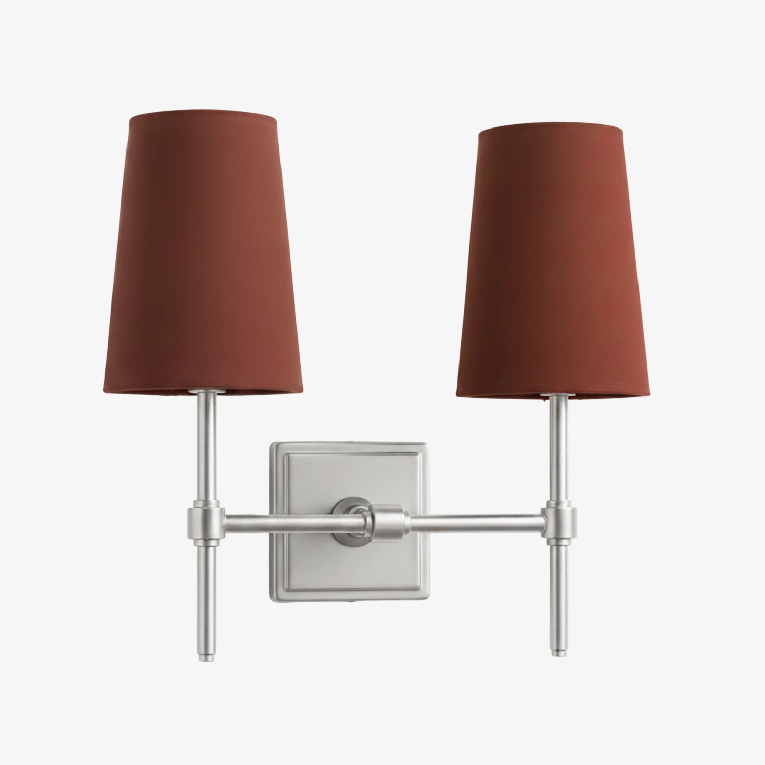 Derlina White Linen Shades Wall Lamp – Retro Metal Multi-Head Lighting Fixture T273
