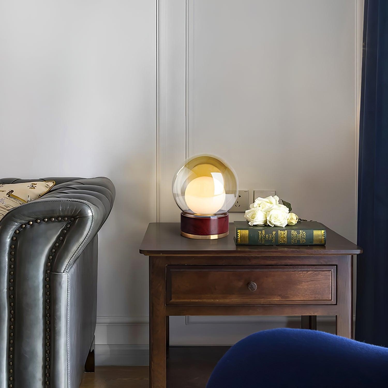 Simple Creative Wood Orb Table Lamp M527