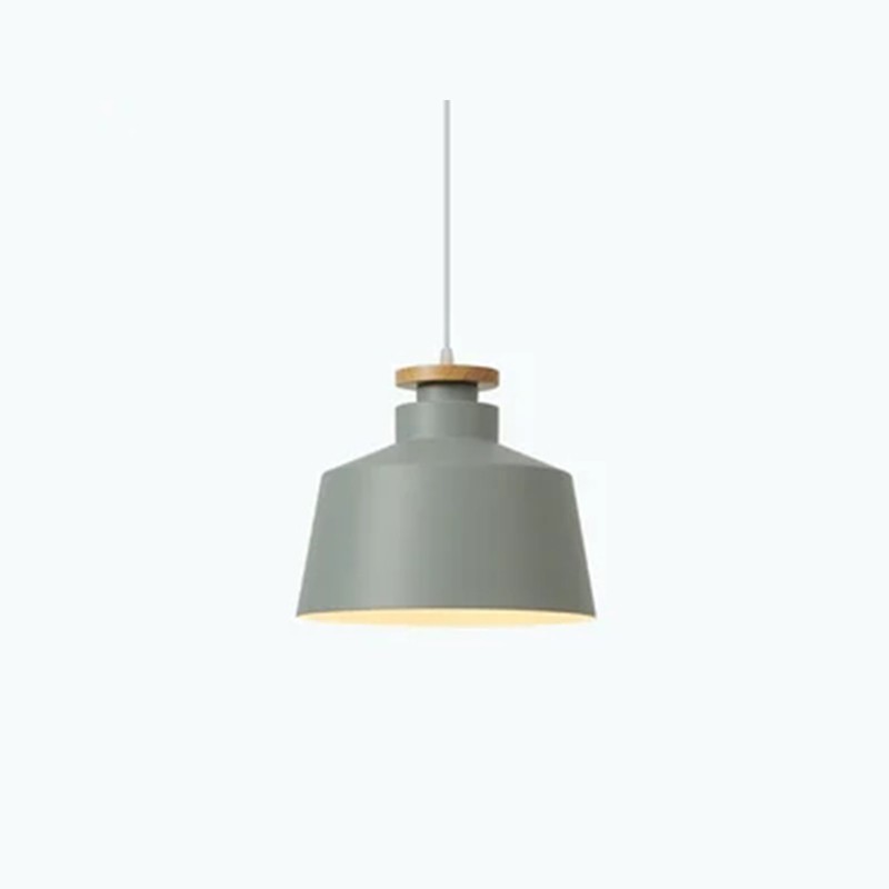 Lampada a sospensione singola grigia angolare in stile scandinavo