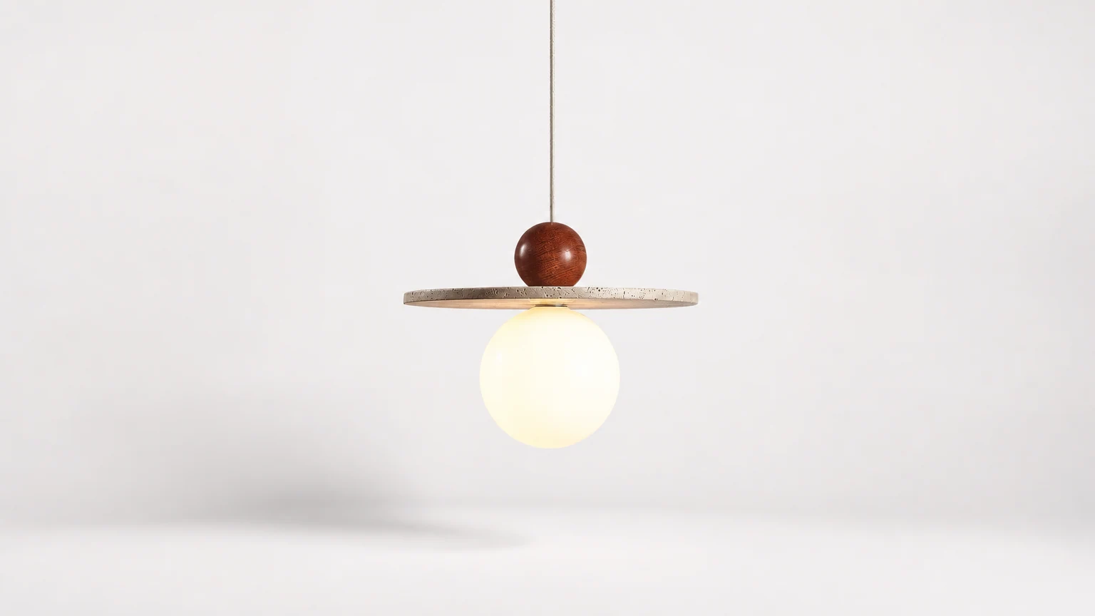 Lampa wisząca G47 z motywem kamienia jaskiniowego w stylu retro, pokazana w ciepłej scenie wnętrza