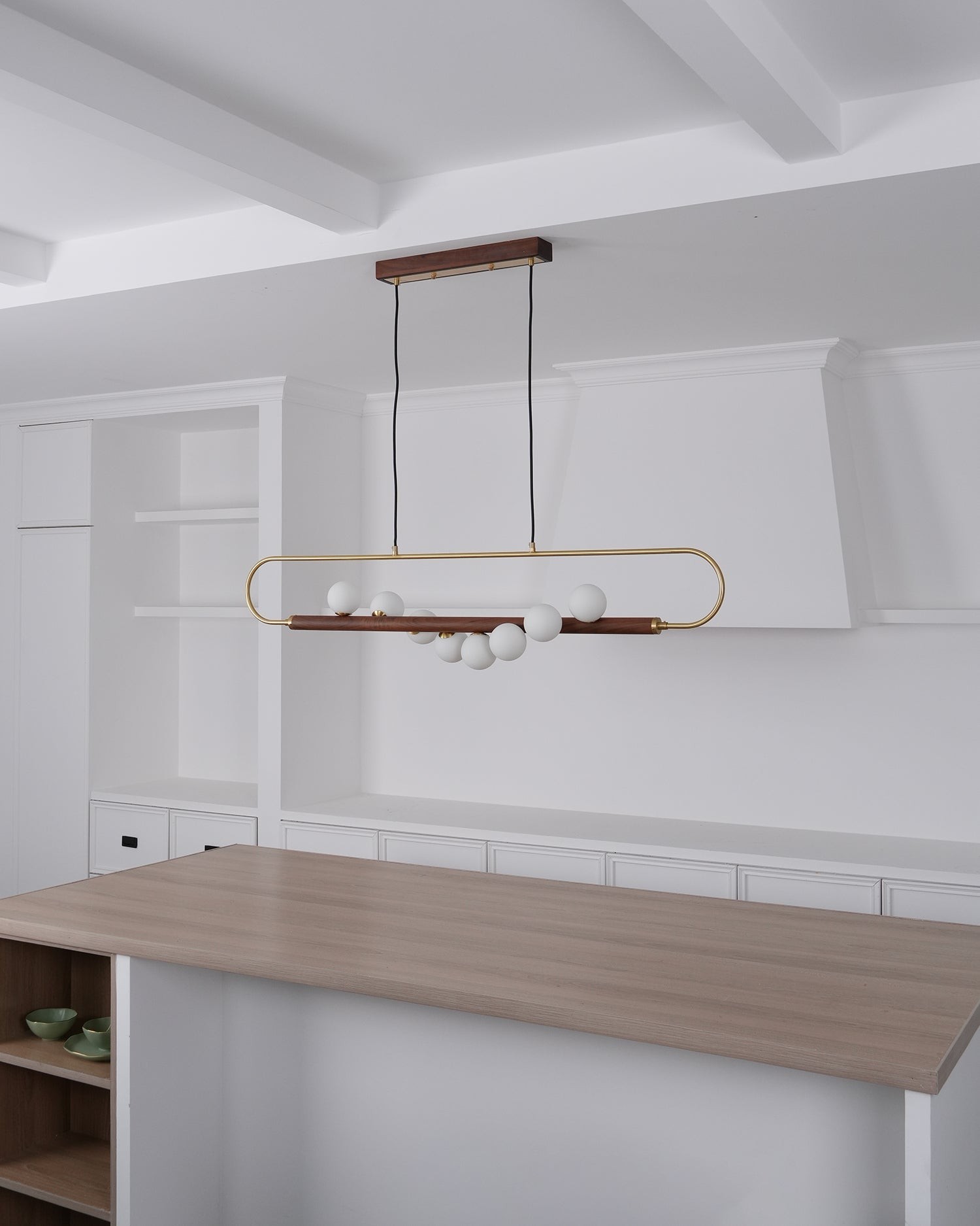 Modern Walnut Simple Chandelier M132