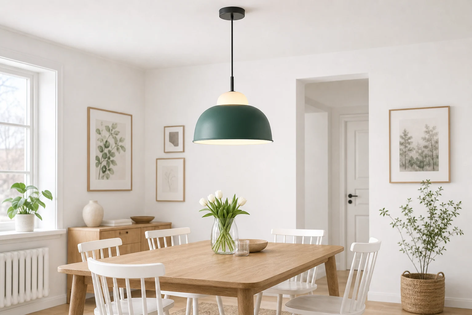 Skandynawska lampa wisząca Macaroon, produkt w kontekście