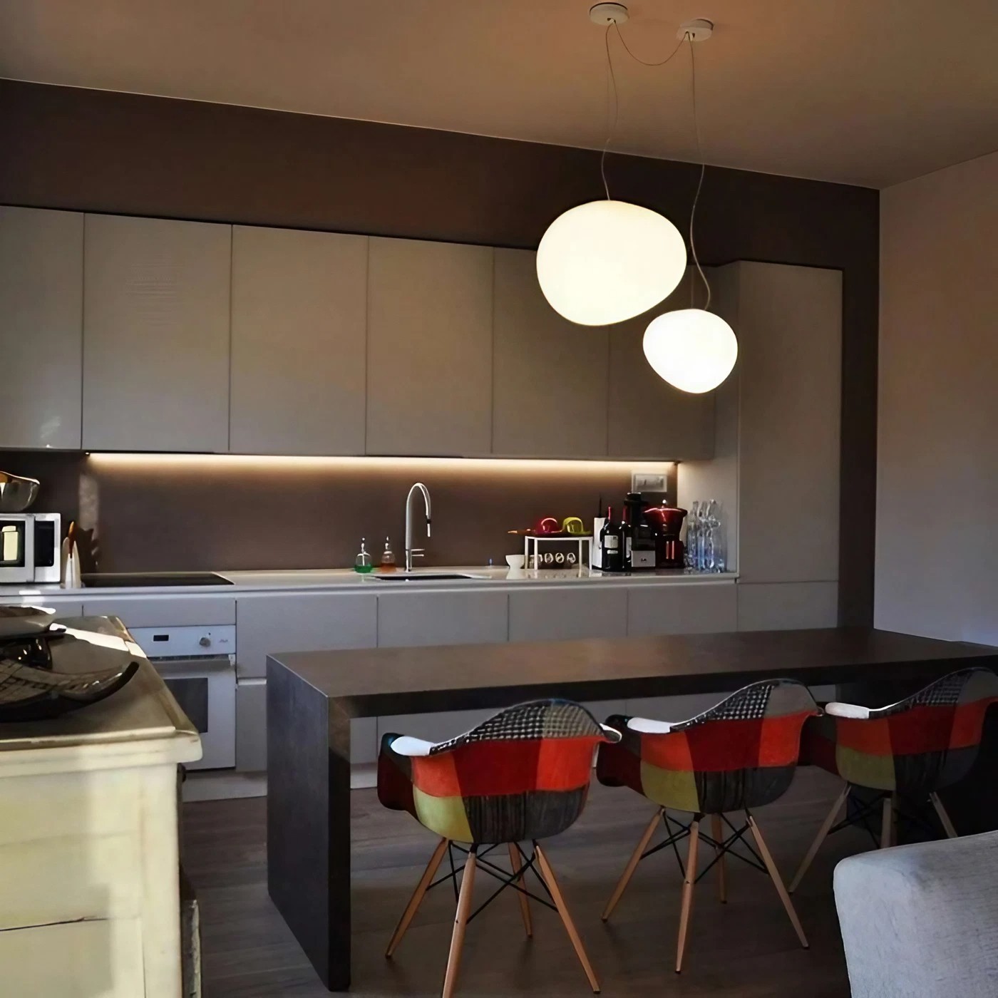 Stone Shape Opal Glass Pendant Light S05