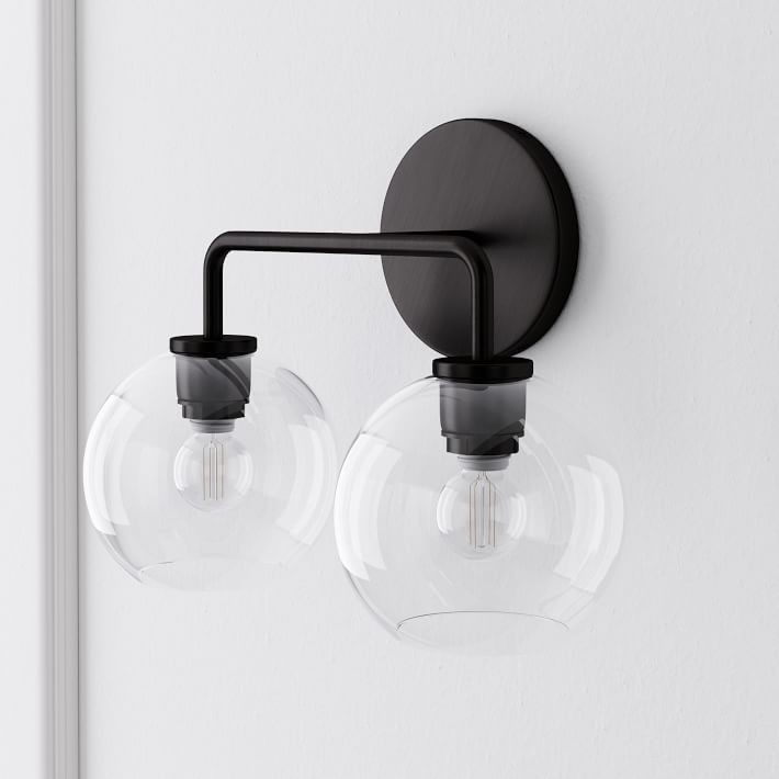 Selvion Artistic Globe Sconce Light - Handcrafted Glass Sculptural Wall Fixture T021