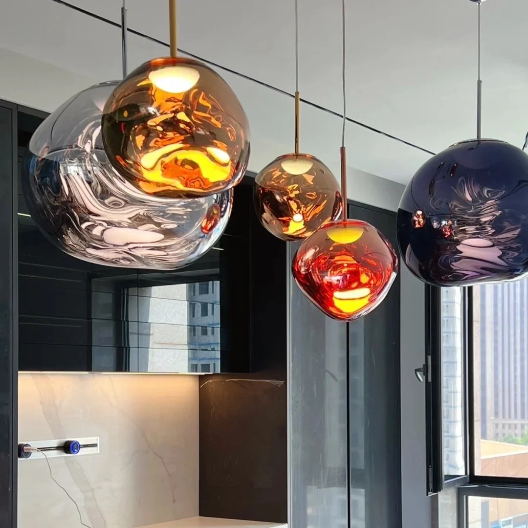 Dynamic Surface Pendant Light For Living Room S09