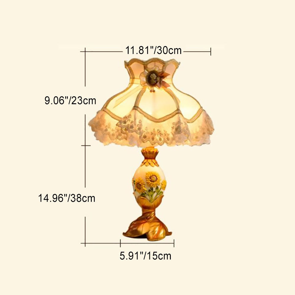 European Style Luxury Metal Sunflower Table Lamp M15