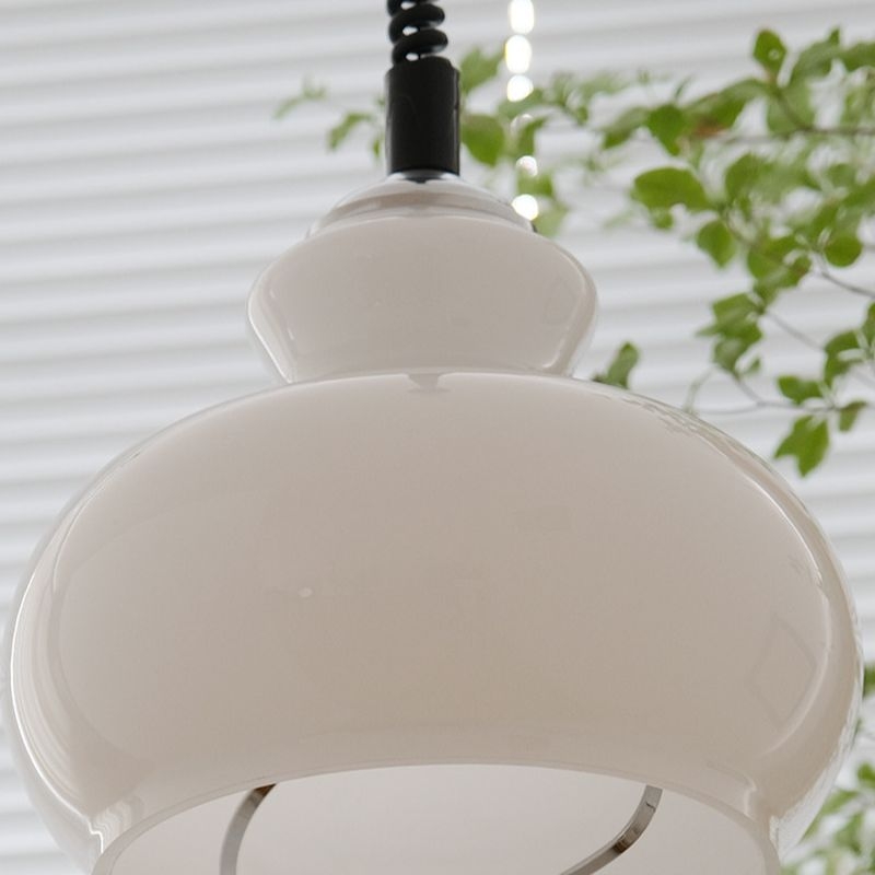 Lunea Nordic Adjustable Retro Cream Glass Pendant Light D955