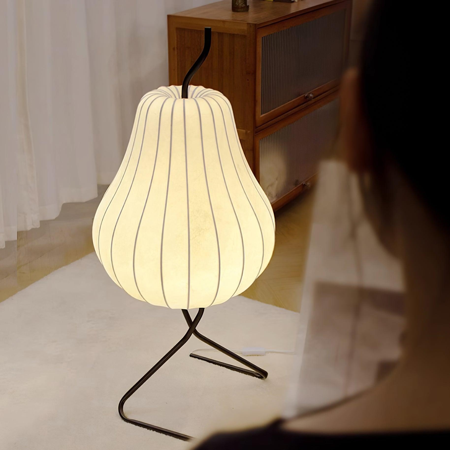Pear-shaped Shite Floor Lamp Suitable For Living Room M35
