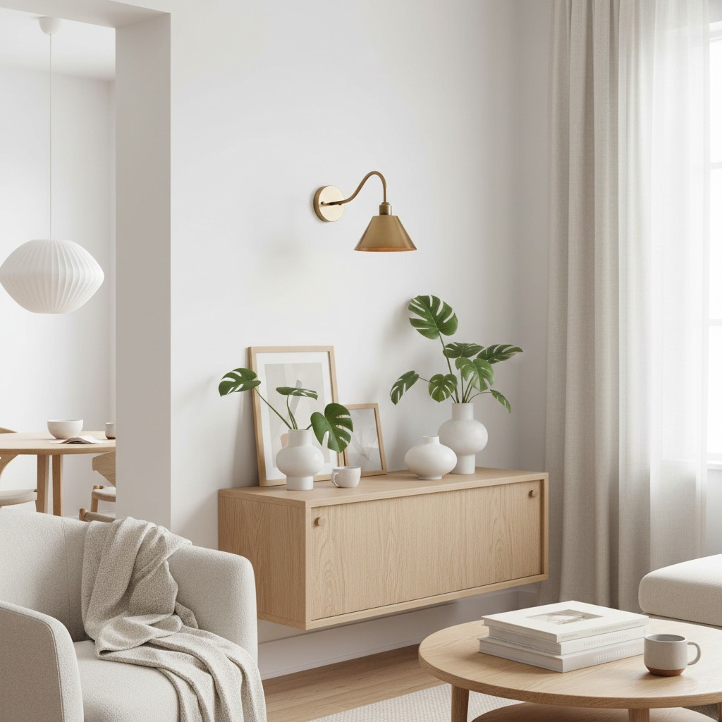 Narix Tapered Metal Wall Sconce - Clean Industrial Design in Contemporary Style for Bedroom T543