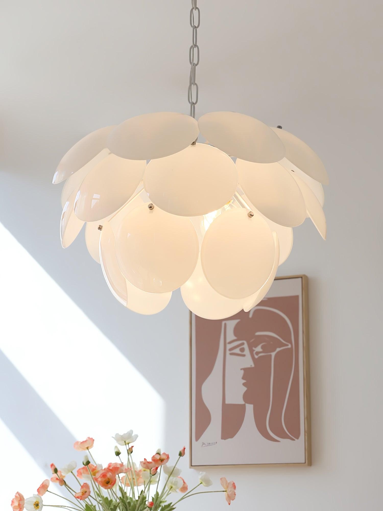 Luxury Fashion Luminous Petal Glass Chandelier M54
