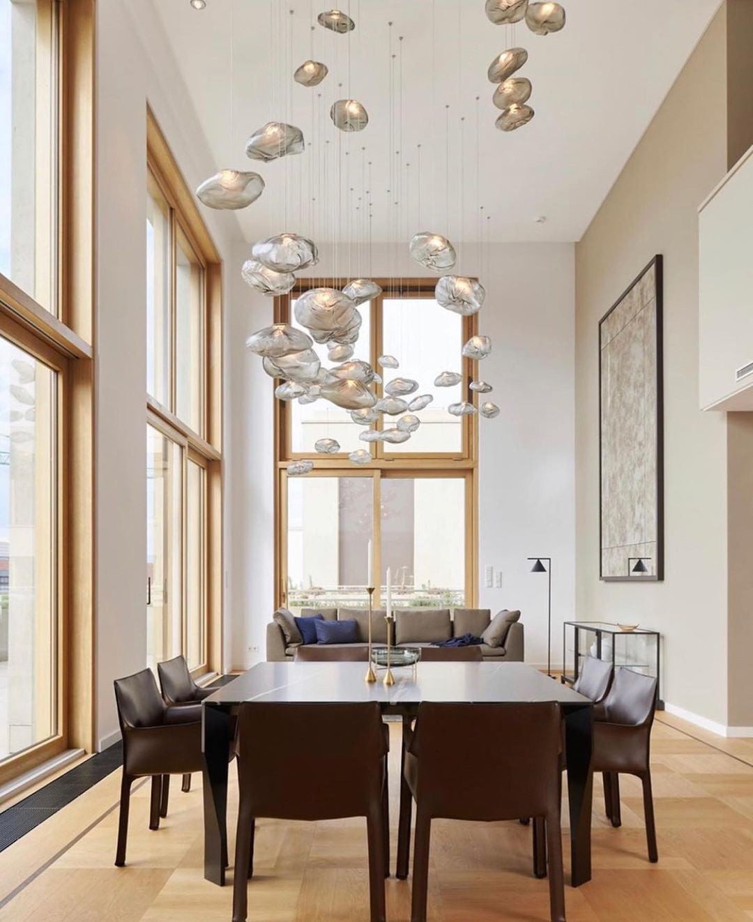 Multi-Head Irregular Glass Bubble Chandelier M180