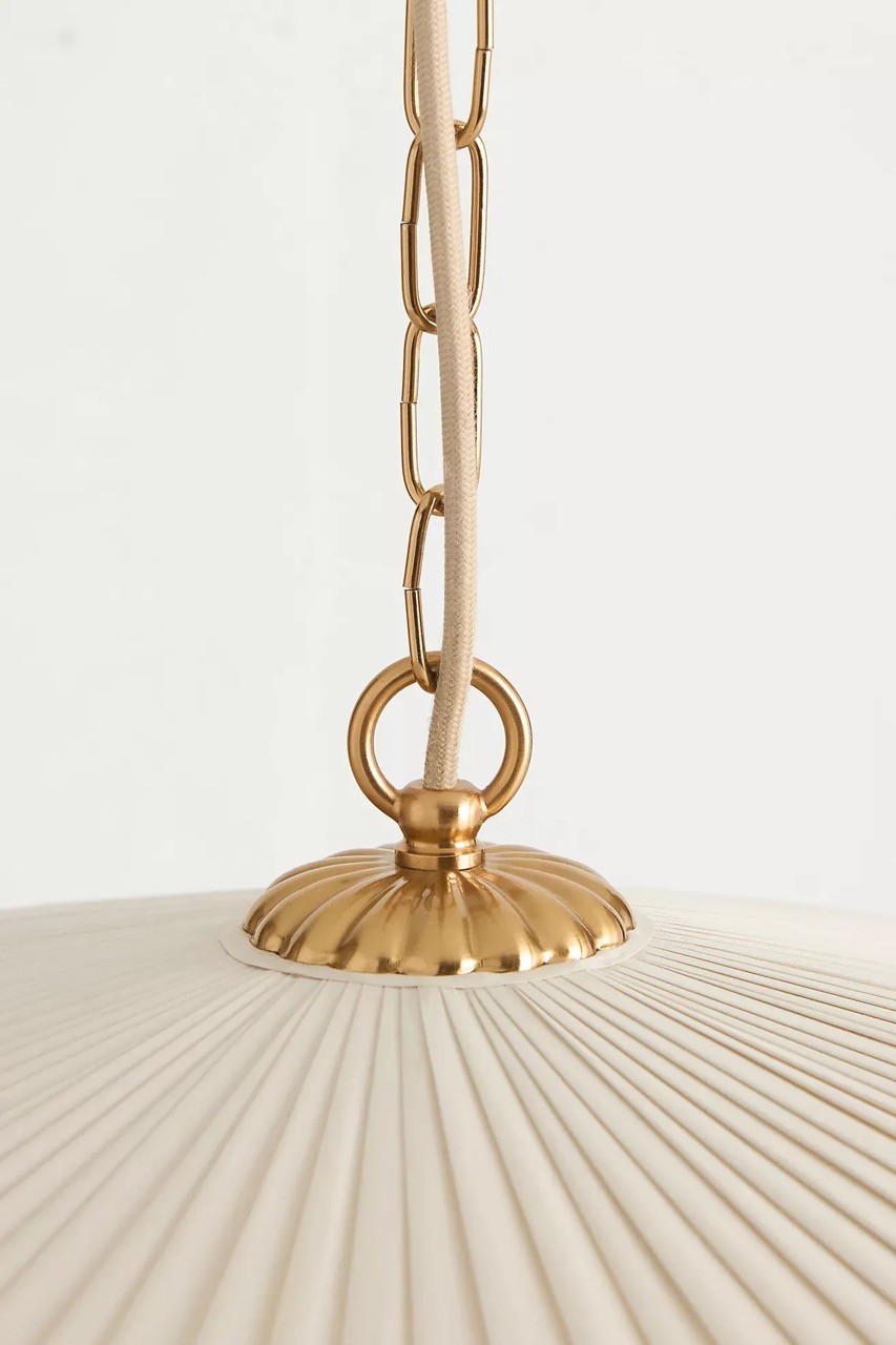 Elumina Silk Pleated Pendant Light - Classic Hanging Ceiling Fixture T083