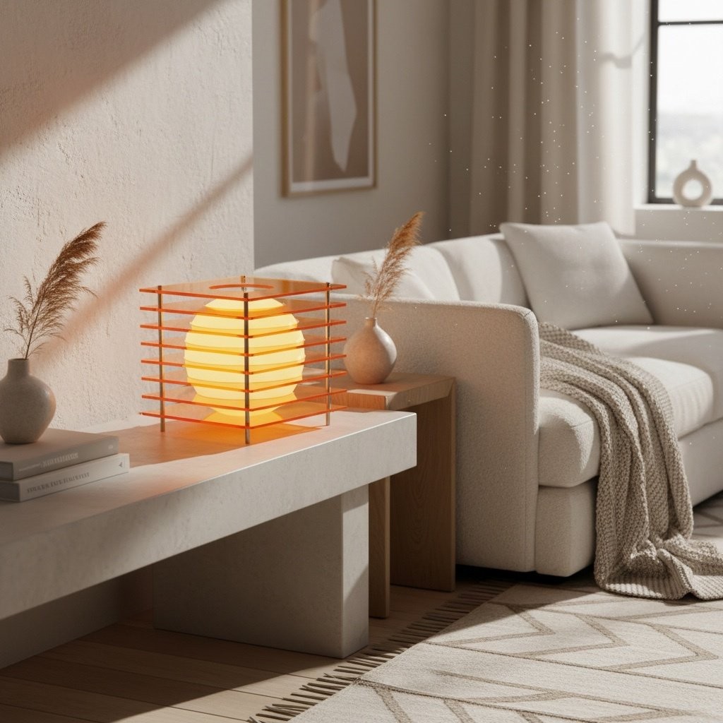 Afterglow Series Moon Cube Geometric Sphere Table Lamp - Modern Style Bedroom Decor T501