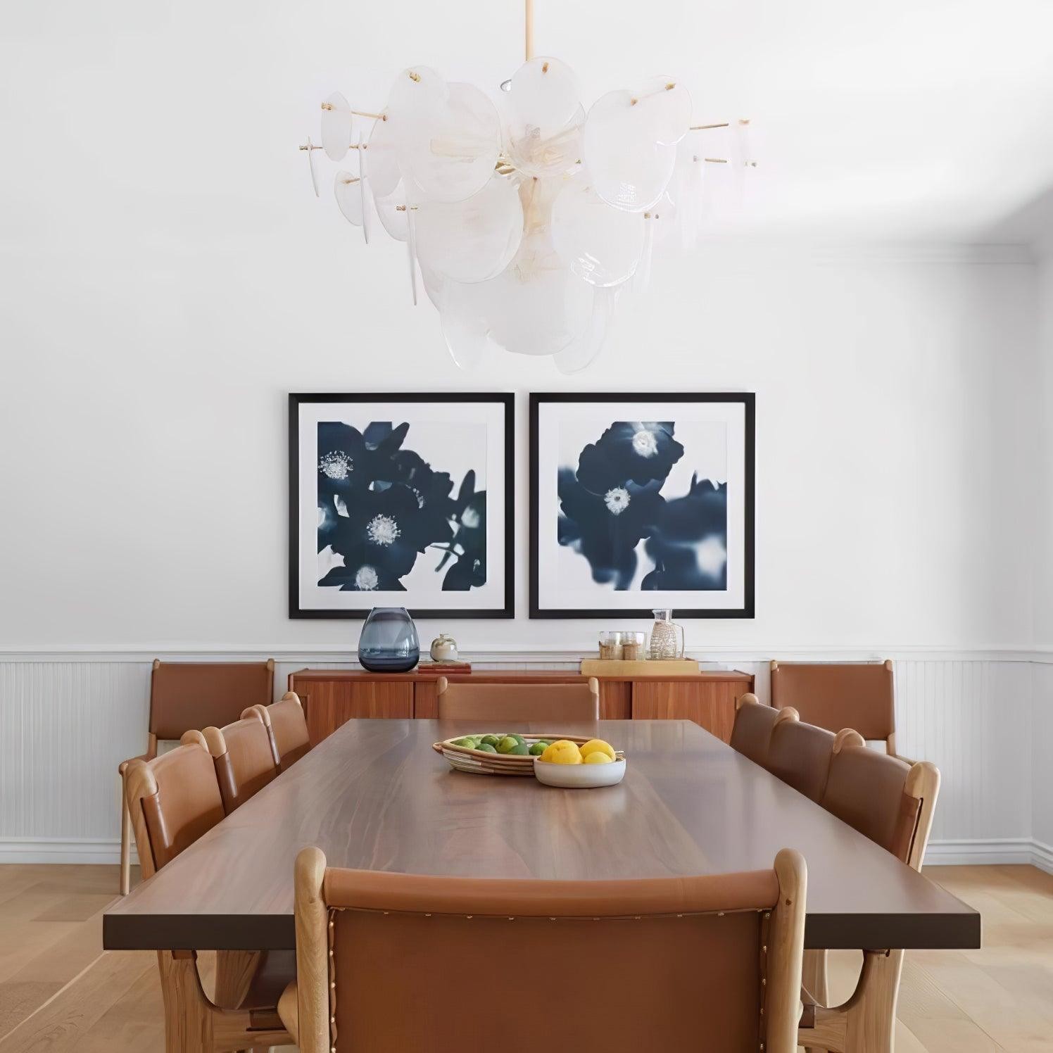 Brass Discs Cascading Chandelier M573