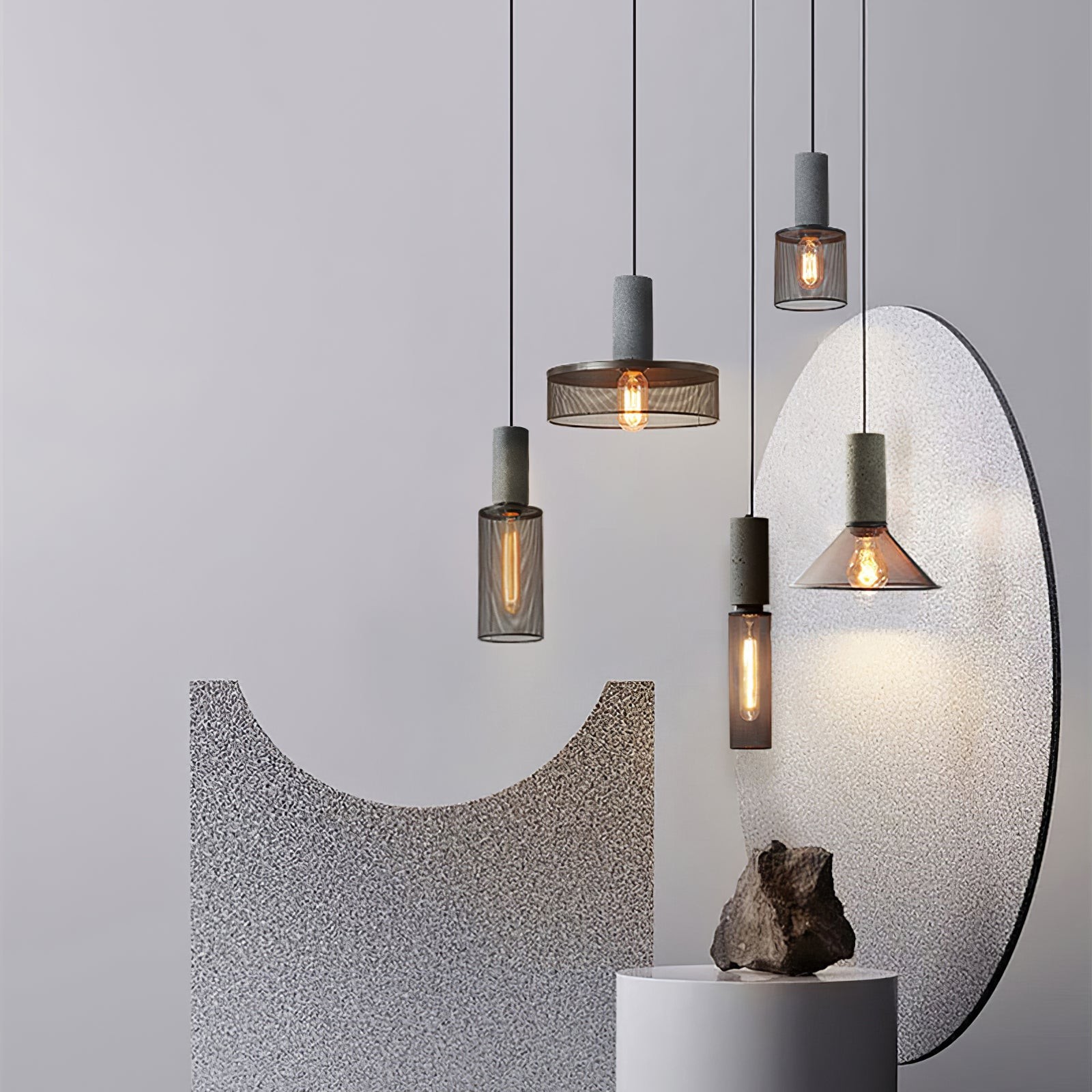 Cement Mesh Pendant Light M81