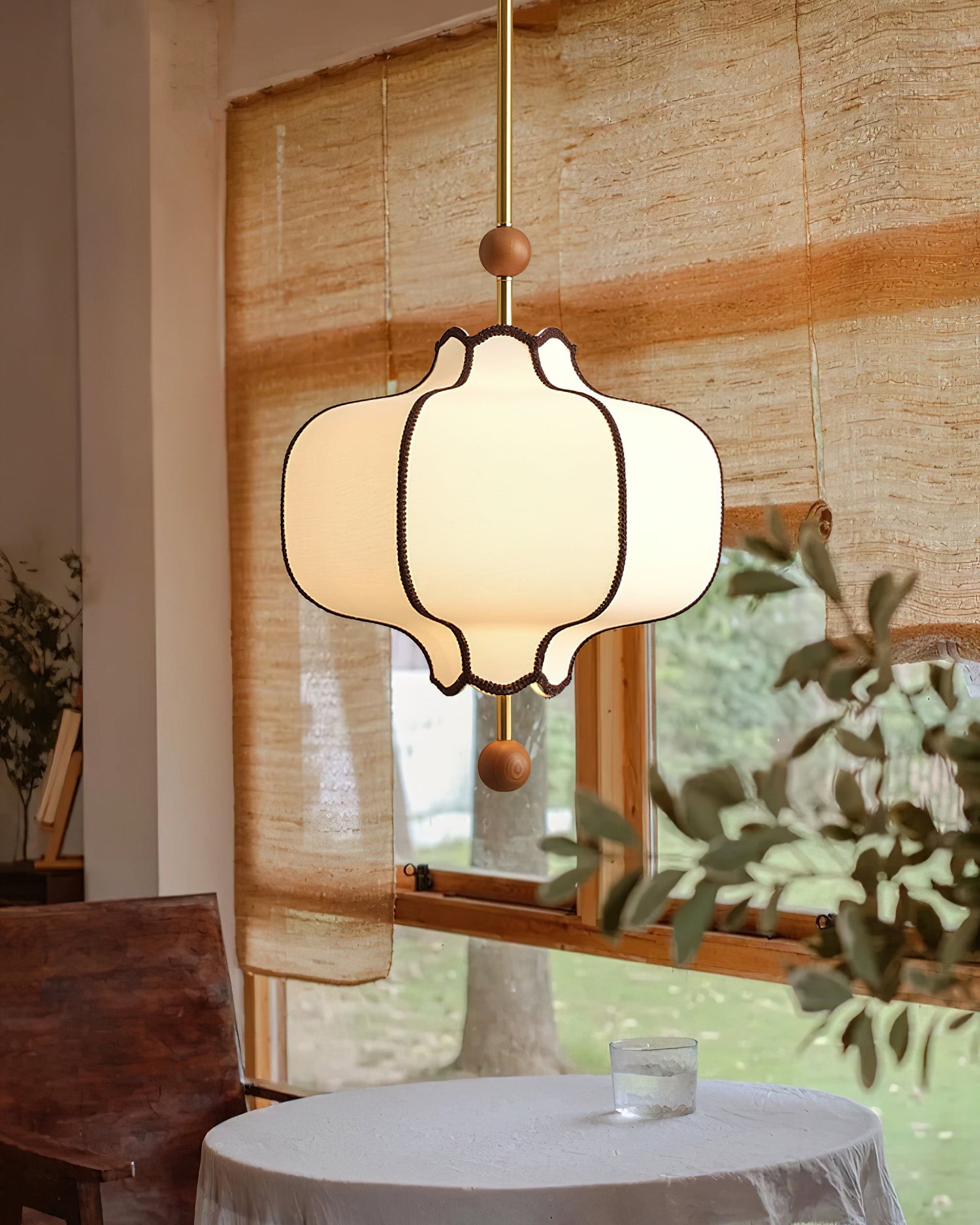 Vintage Textured Fabric Pendant Light M371