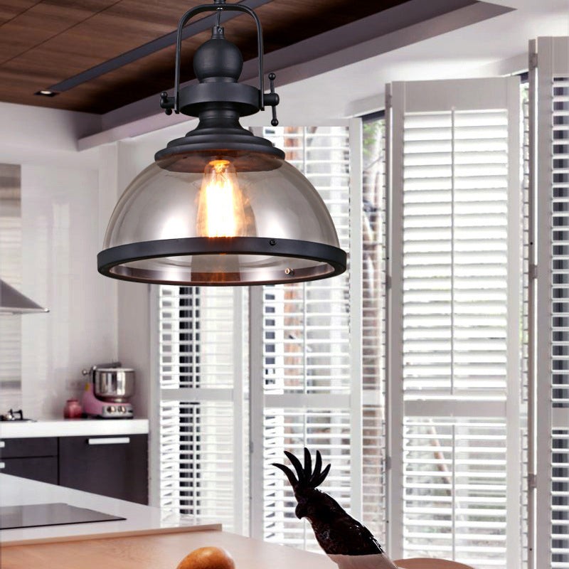 Modern Industrial Style Dome Glass Pendant Lamp M165