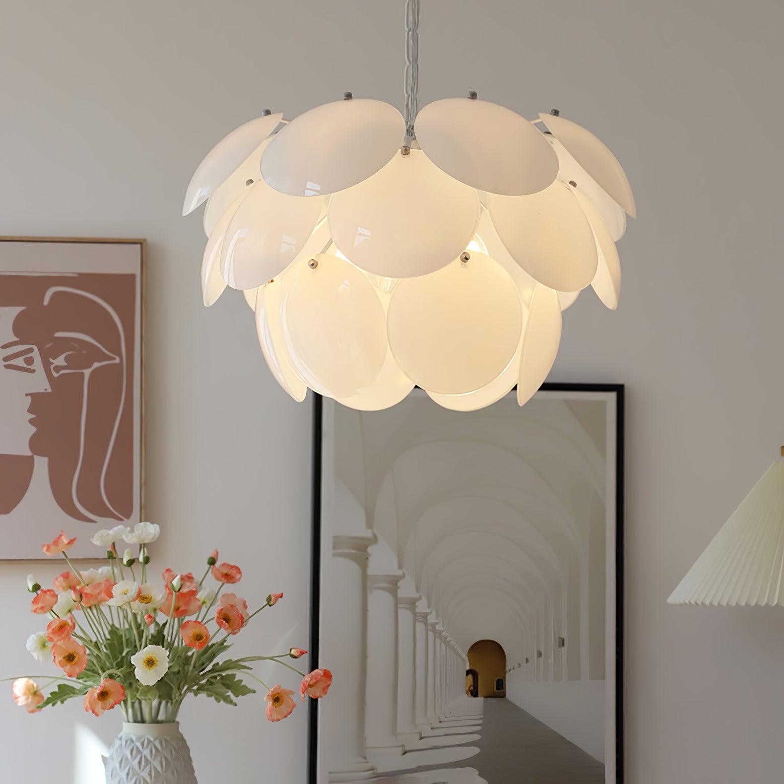 Luxury Fashion Luminous Petal Glass Chandelier M54