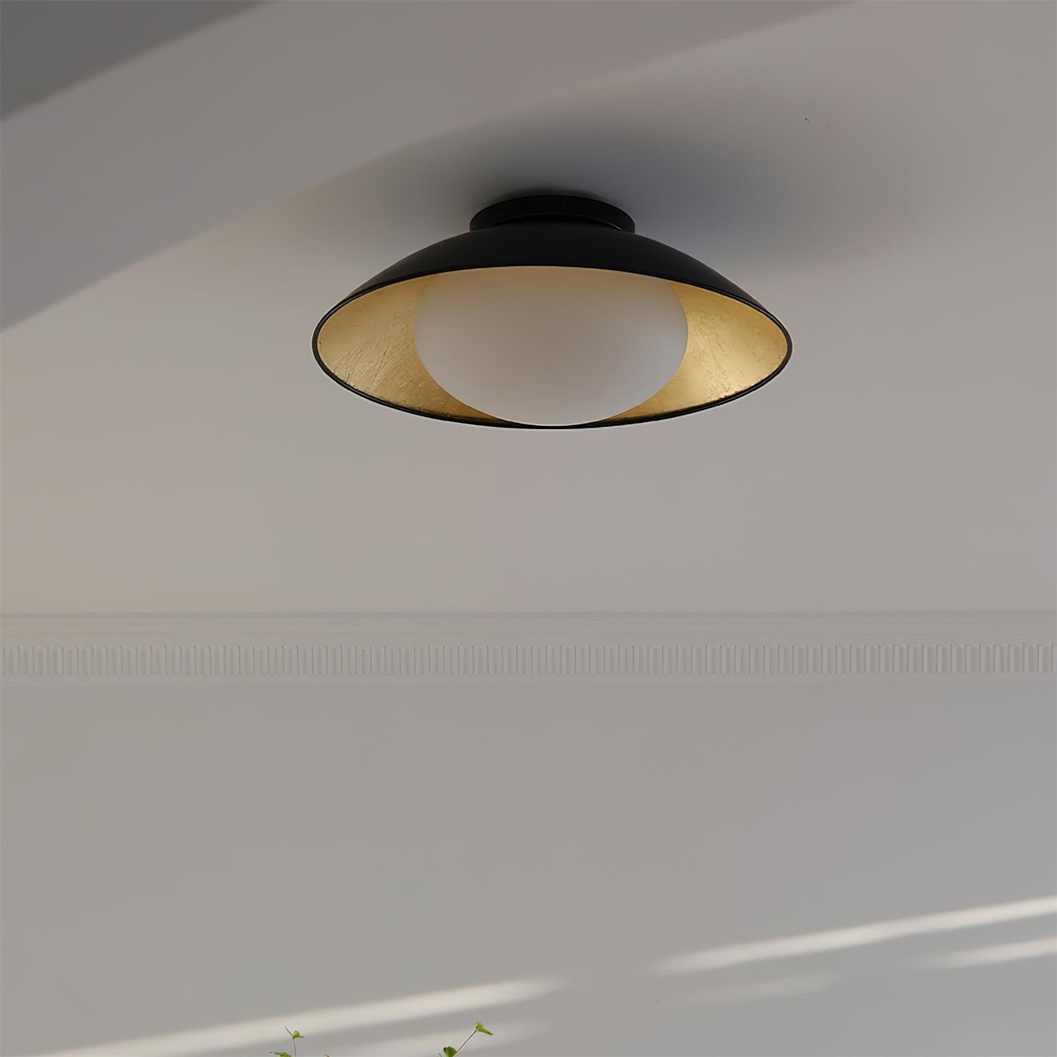 French Retro Flying Saucer Bowl Ceiling Light M236