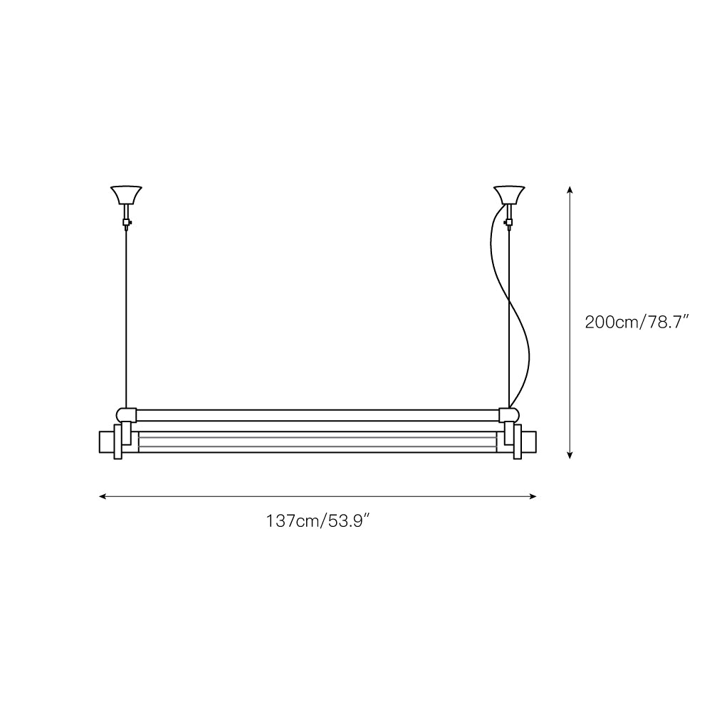 DDR Industrial Tube Pendant Light D484