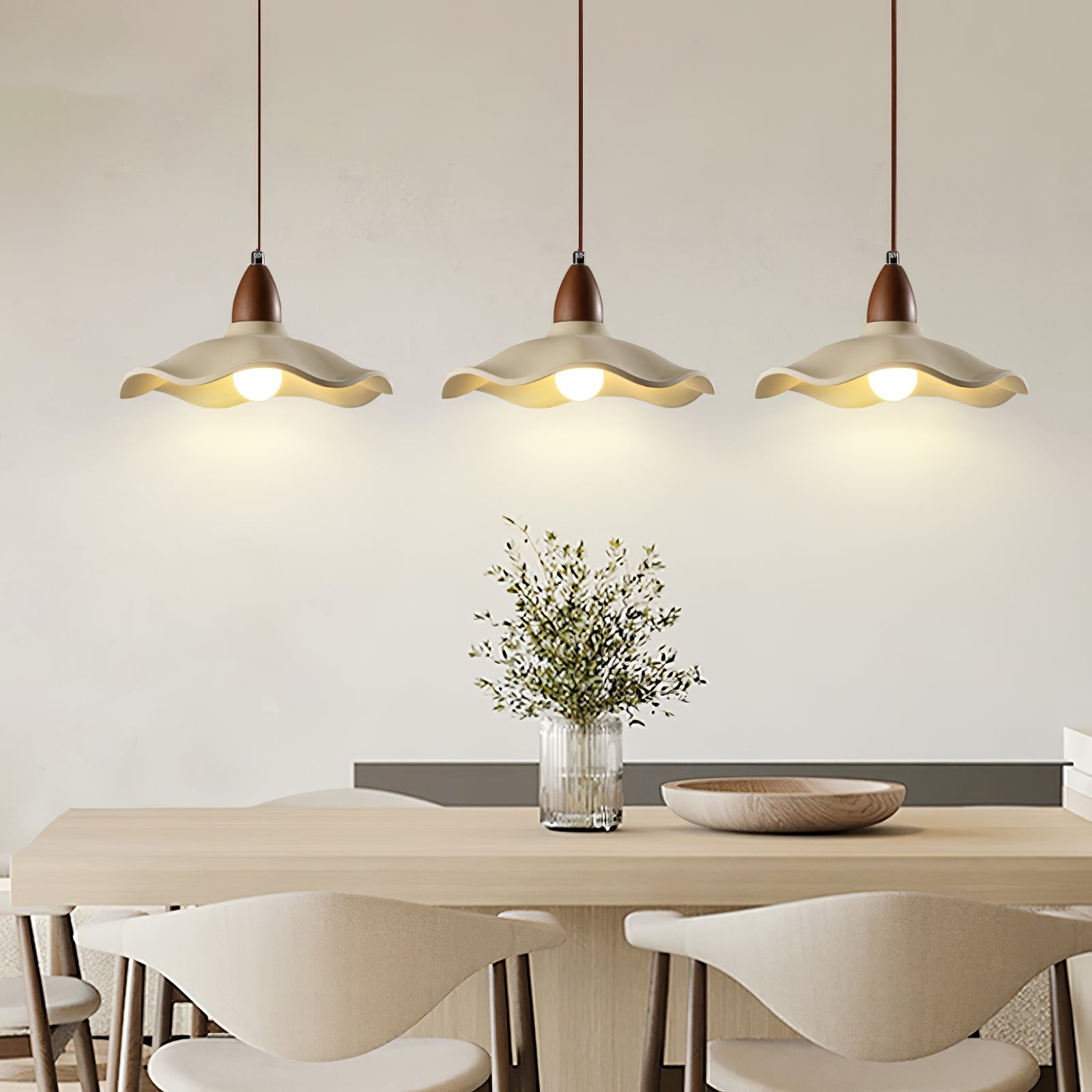 Japanese Wabi-Sabi Style Cement Wave Pendant Lamp M80