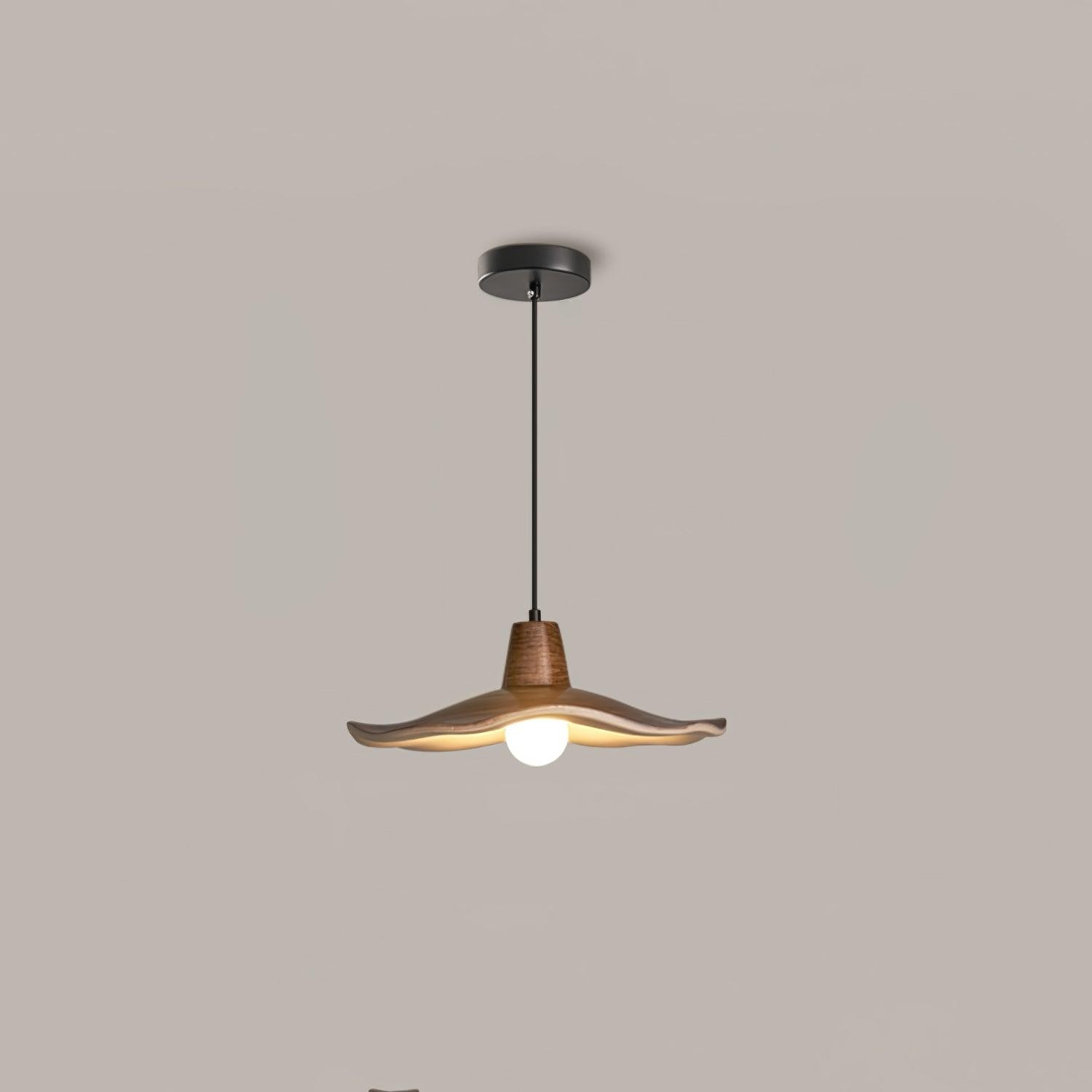 Black Imitation Walnut Wood Grain Kitchen Pendant Lamp M08