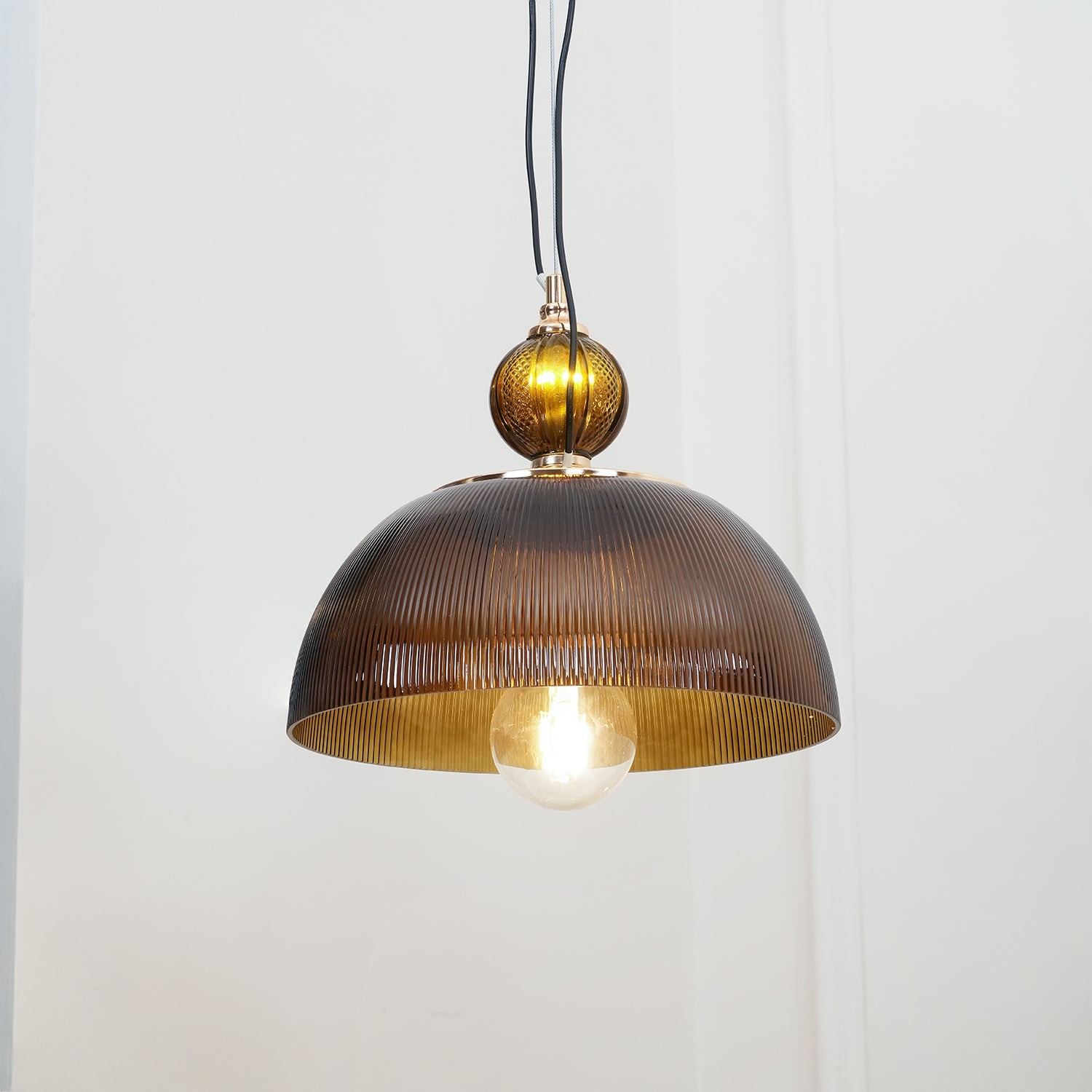 Modern Vintage Gradient Green Glass Shade Single Head Pendant Lamp M466
