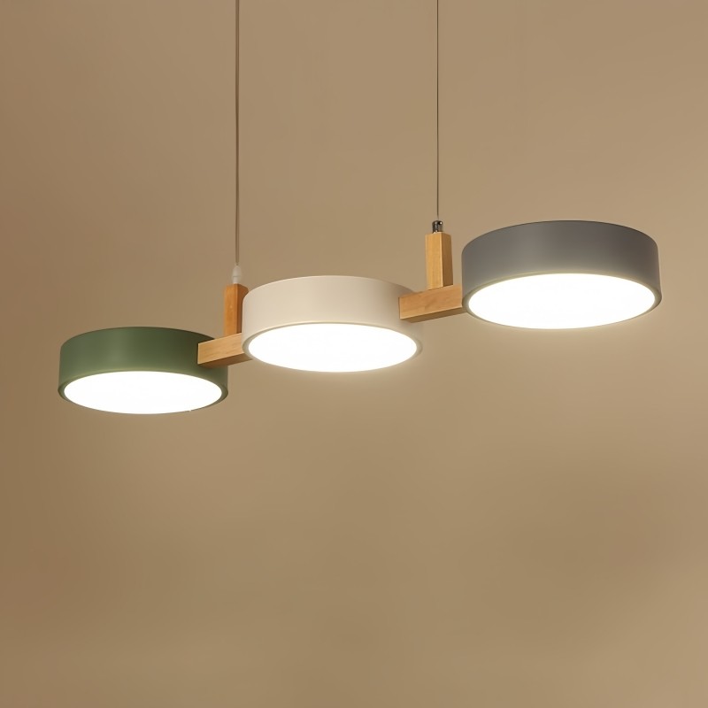 Nordic Modern Simple Macaron 3 Head Pendant Lamp M130