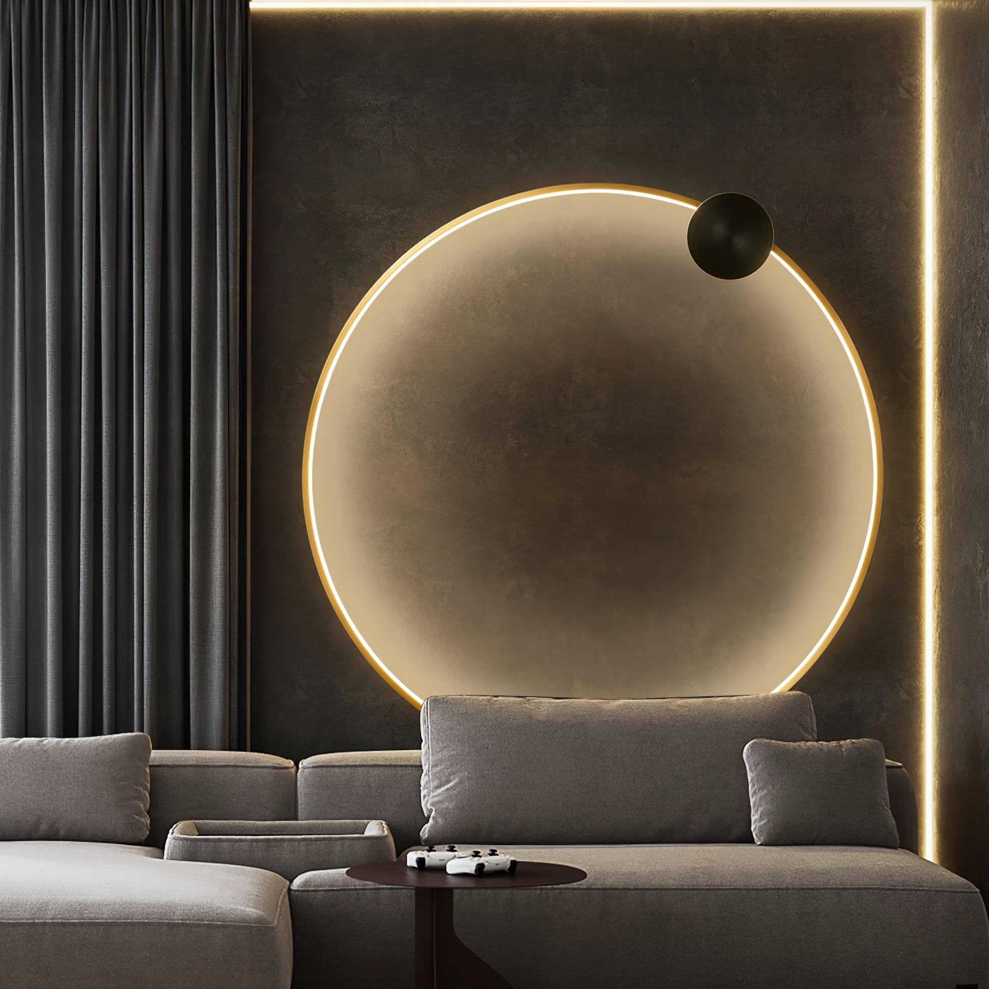 Minimalist Creative Simple Brass Round LED Wall Light M429