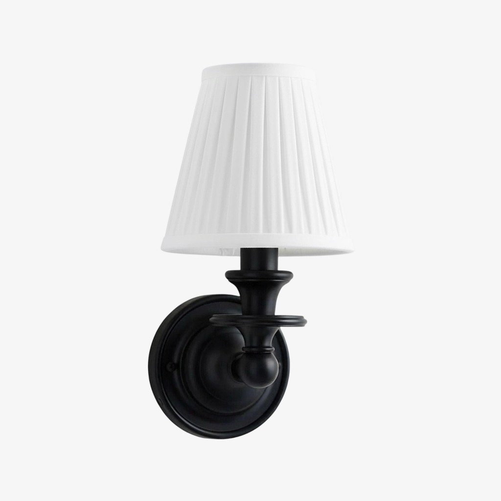 Kalvora Fabric Shade Wall Sconce - Stylish Accent Lighting for Bedroom & Hallway T090
